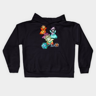 Cute dungeons and dragons kittens with D20 dice Kids Hoodie